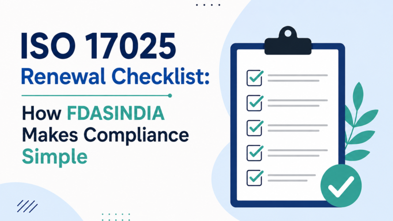 ISO 17025 Renewal Checklist: How FDASINDIA Makes Compliance Simple